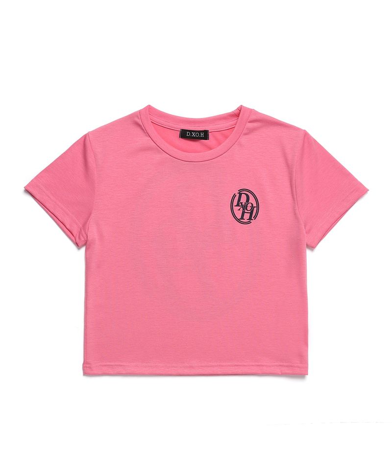 DOUBLE LINE STACK LOGO CROP T-SHIRTS