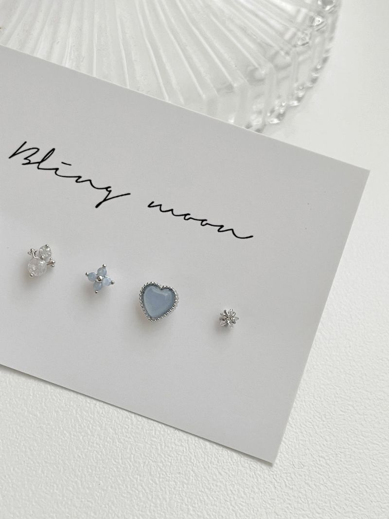 [5 set] winter snowflower piercing set