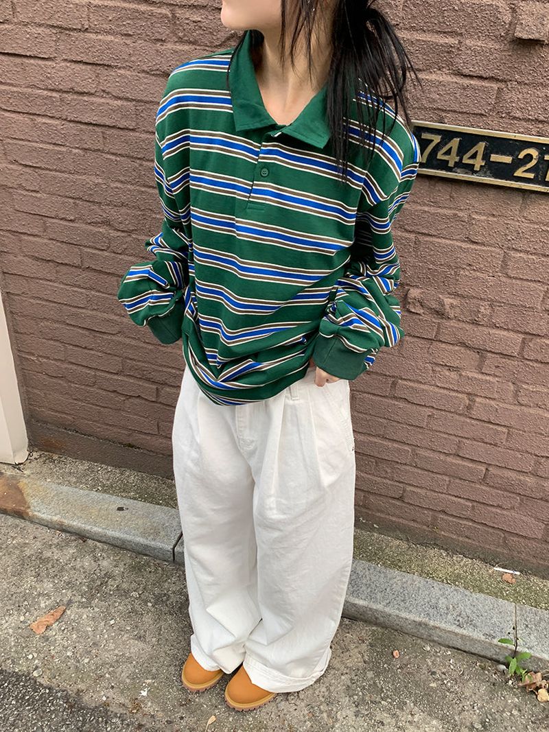 SLAB PINTUCK WIDE JEANS (3C)