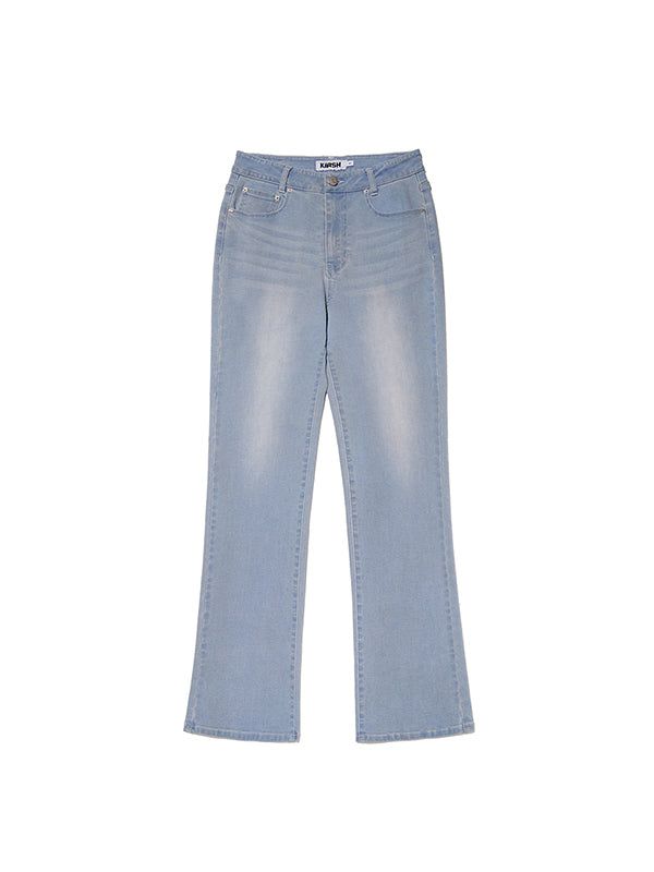 CHERRY SPAN SLIM-FIT DENIM PANTS [LIGHT BLUE]