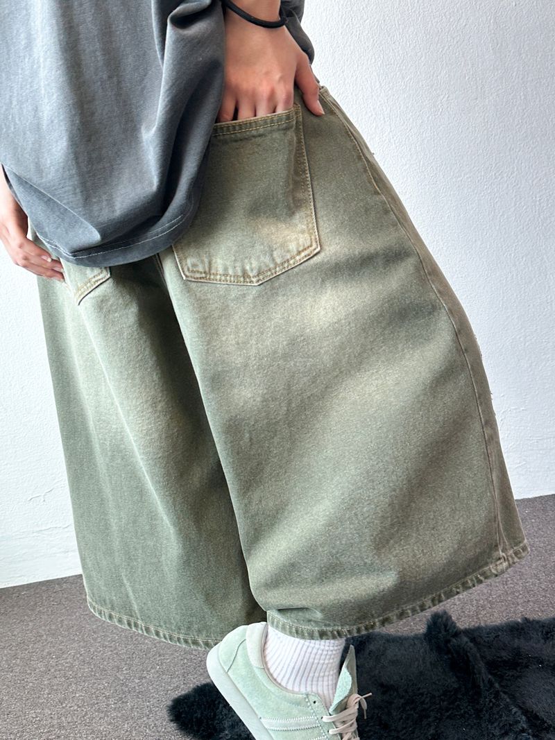 Britty Colored Washed Distressed Denim 3color