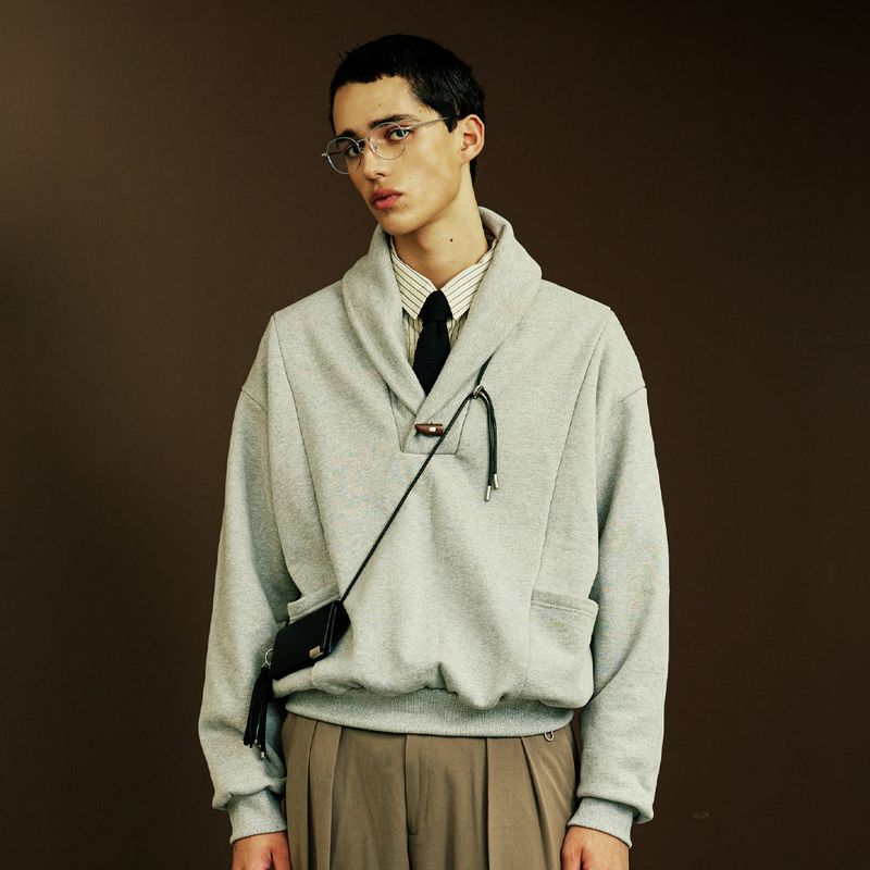 S SY(エスエスワイ)の「panel pocket shawl collar mtm grey(Tops)」