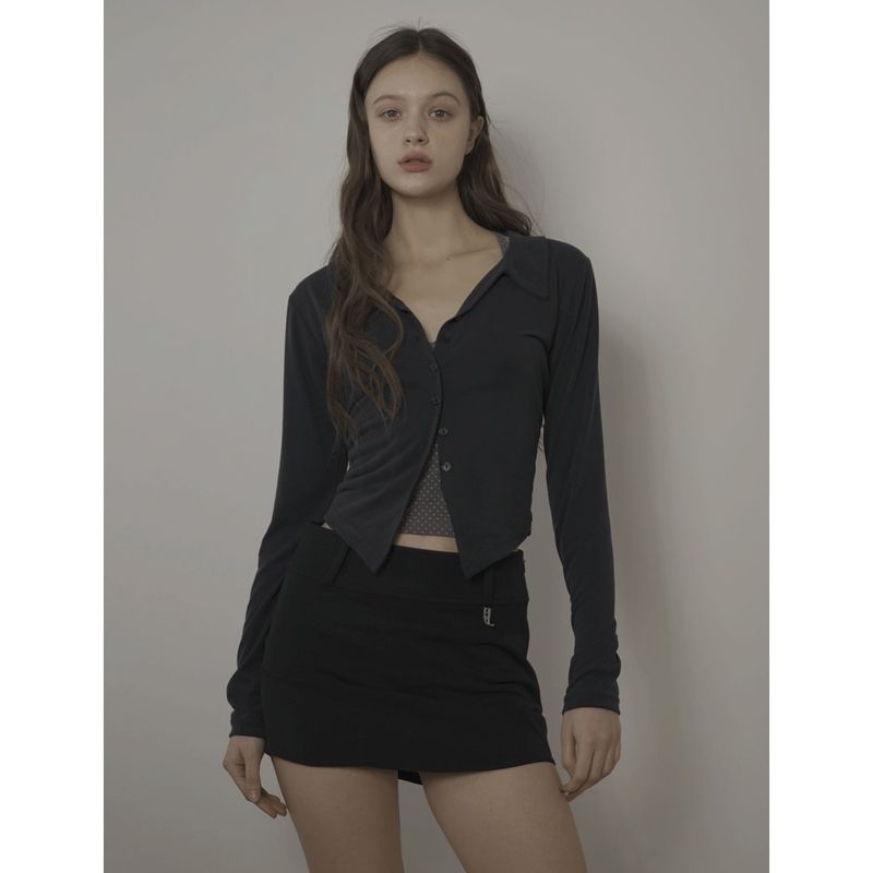 Bellialeu（ベルリアル）の「PALIN SEE-THROUGH SHIRT-WASHED BLACK（Tops）」