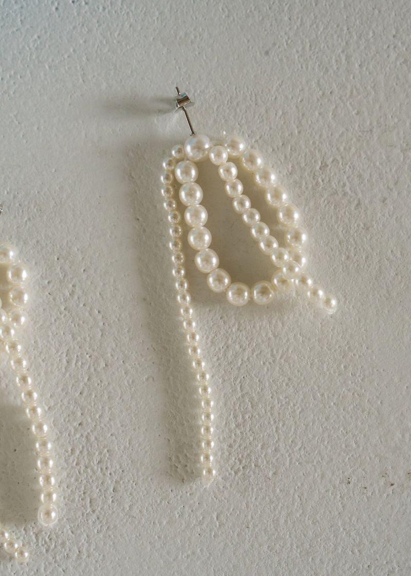 ribbon bow drop earring