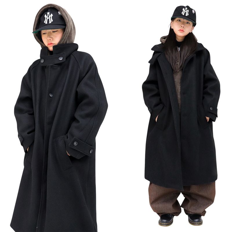 Oversized Wool Balmacaan Coat