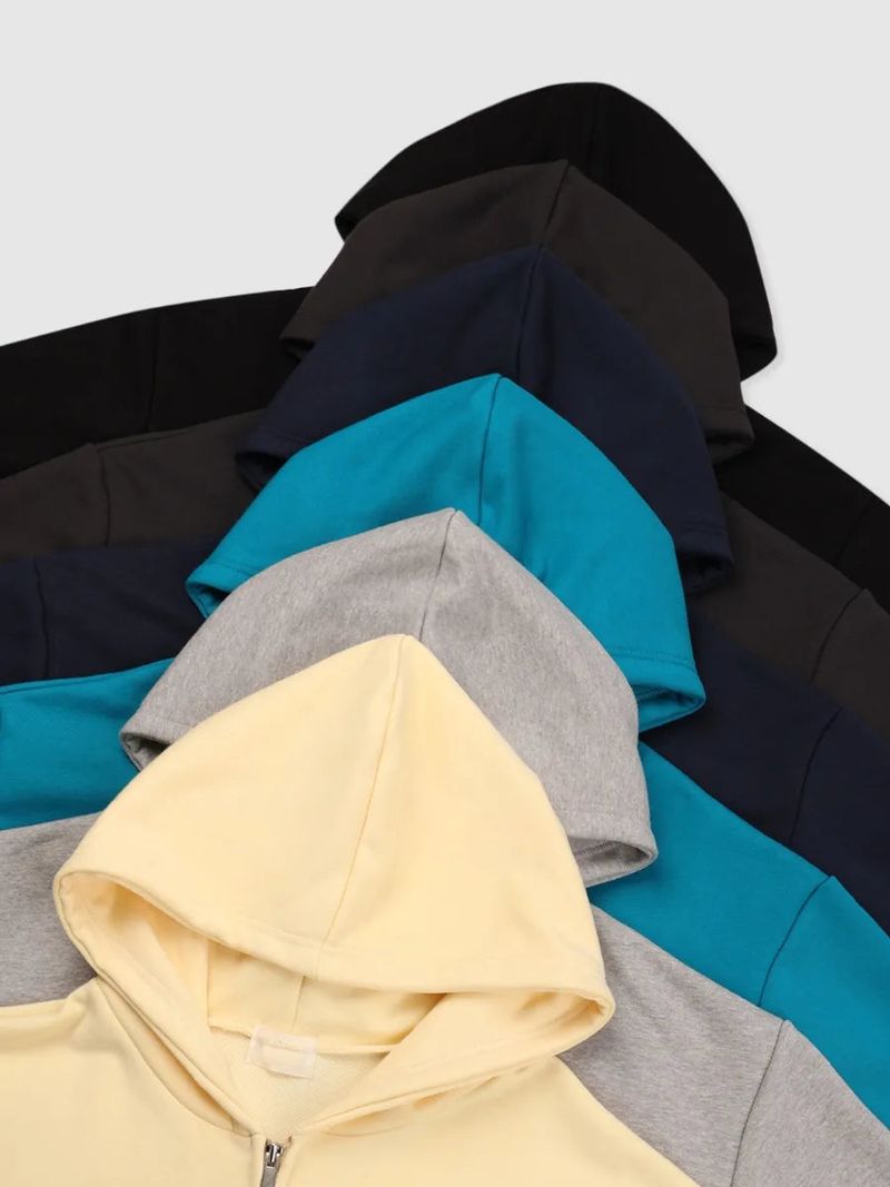 crop hood zip up