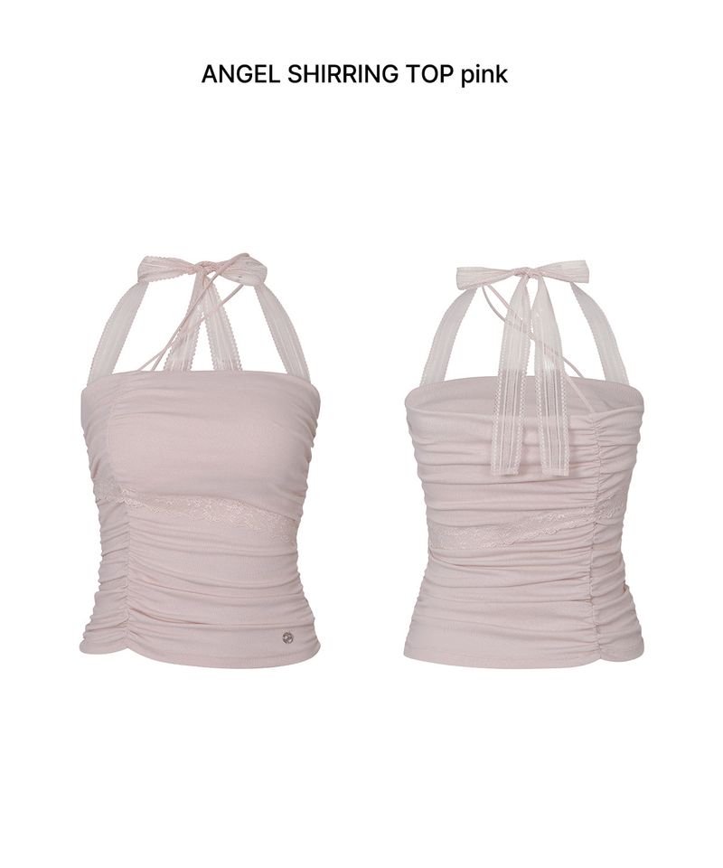 ANGEL SHIRRING TOP pink