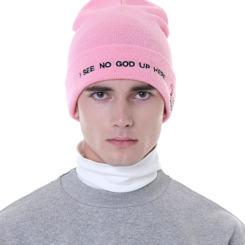 リブニットビーニー[UNISEX] RIBBED-KNIT BEANIE (Pink)
