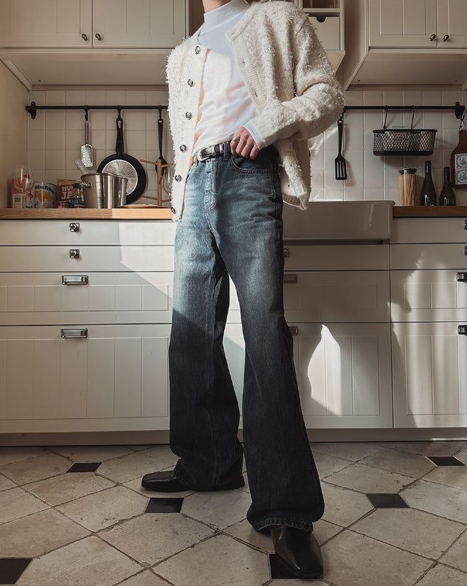 Loner Washed Bootcut Denim Pants