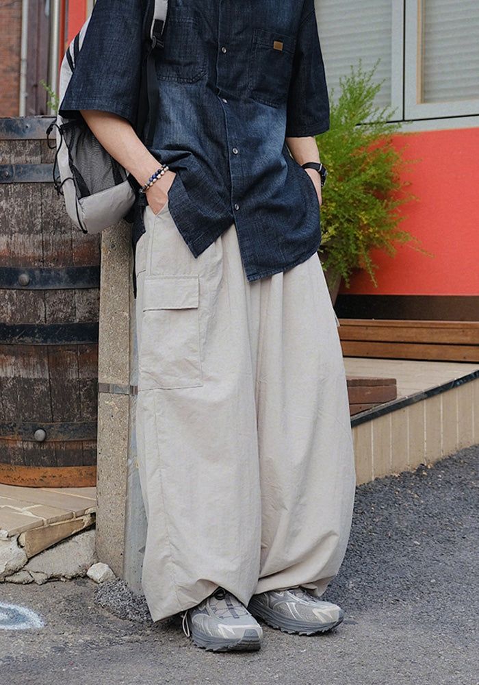 SEMIKAJI（セミカジ）の「[SEMADE] Wind Nylon Balloon Cargo Pants（Pants）」