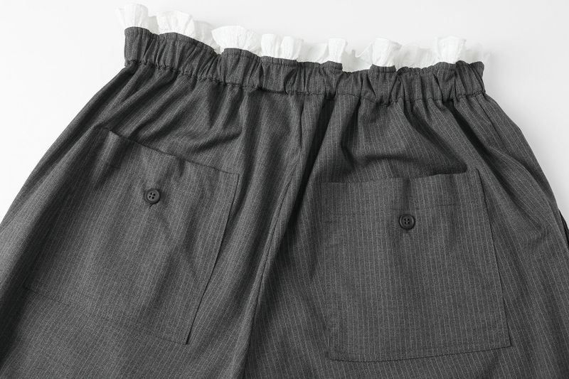 Frankie button pants - dark gray