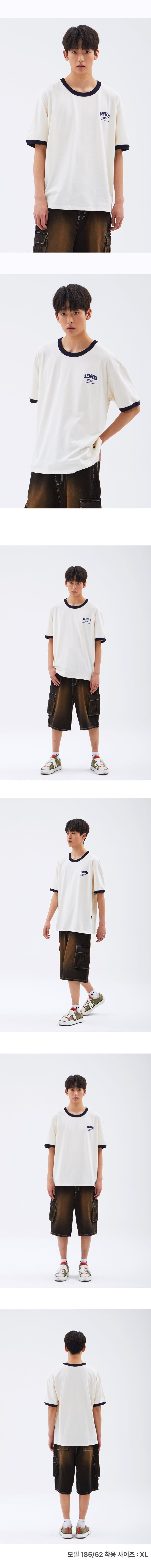 SMALL 1989 Cool Cotton Ringer Short Sleeves (SRSSTD-0012)