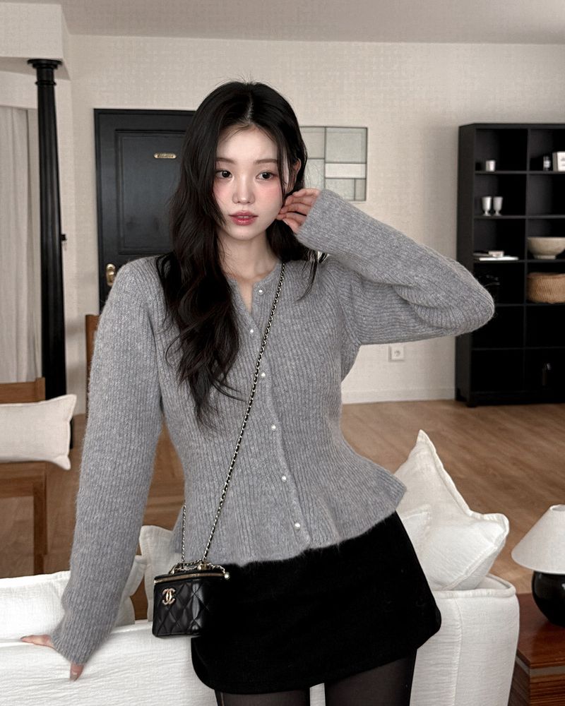 Lepain Angora Knit Cardigan