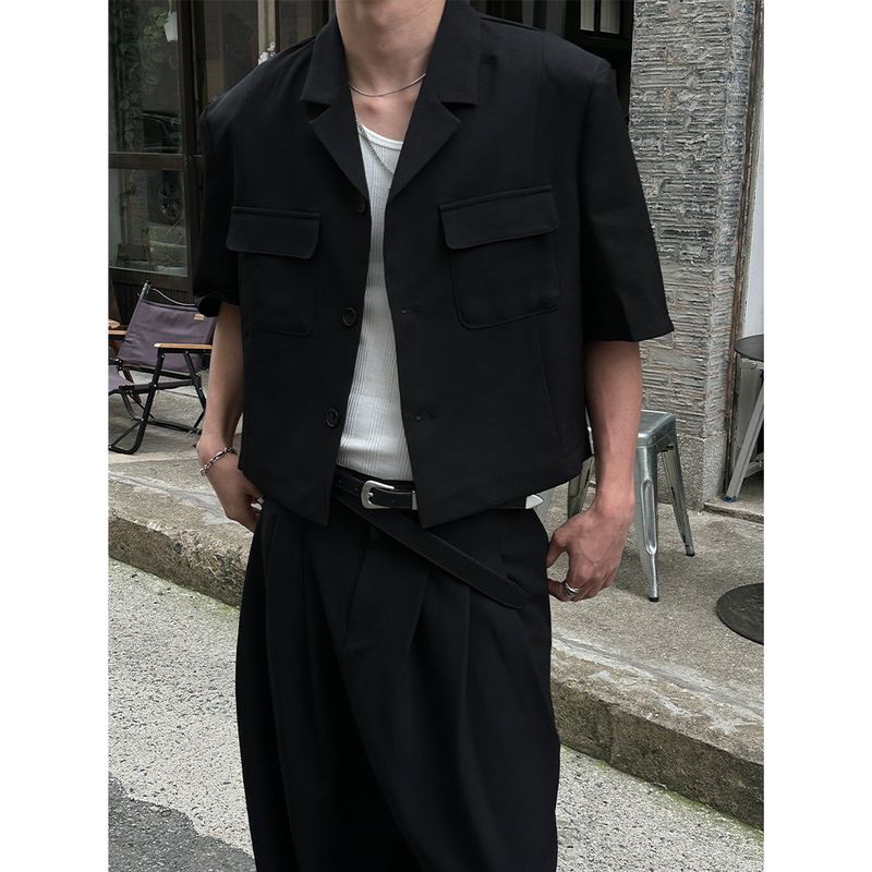 [S/S] Two pocket half crop jacket(2color)