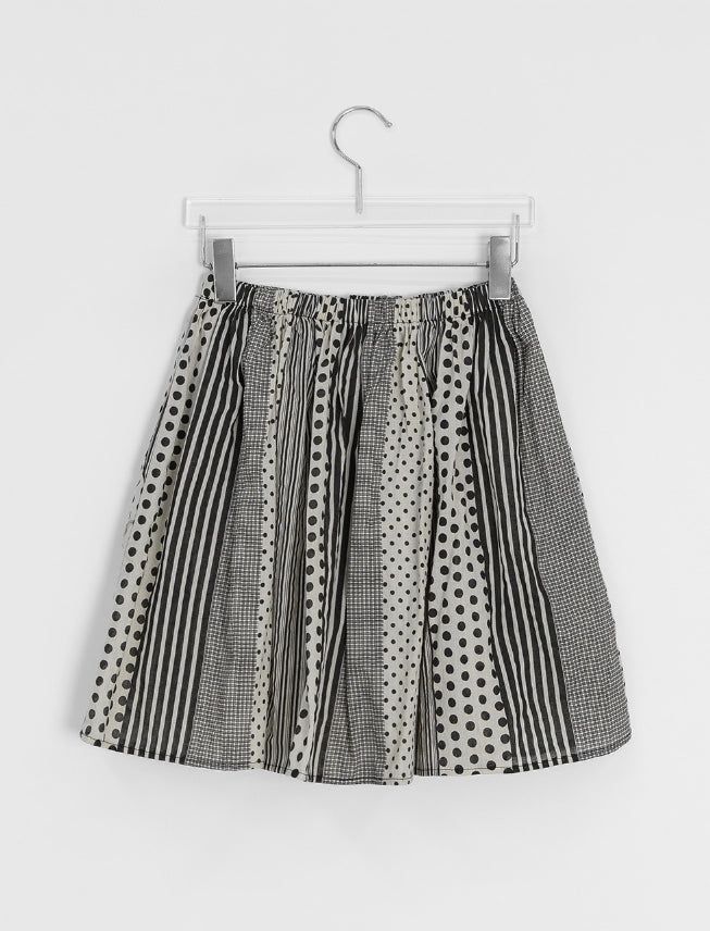 Katahi Pattern Banding Mini Skirt