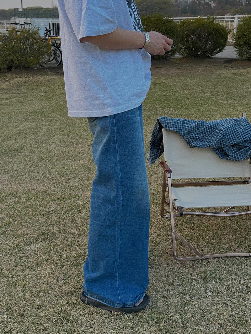 Awesome Super Long Wide Denim Pants (5color)