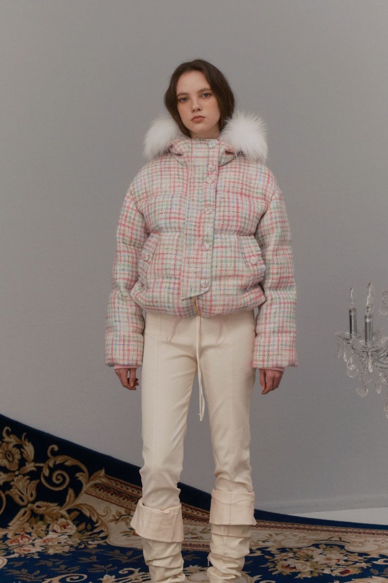 Tweed down jacket