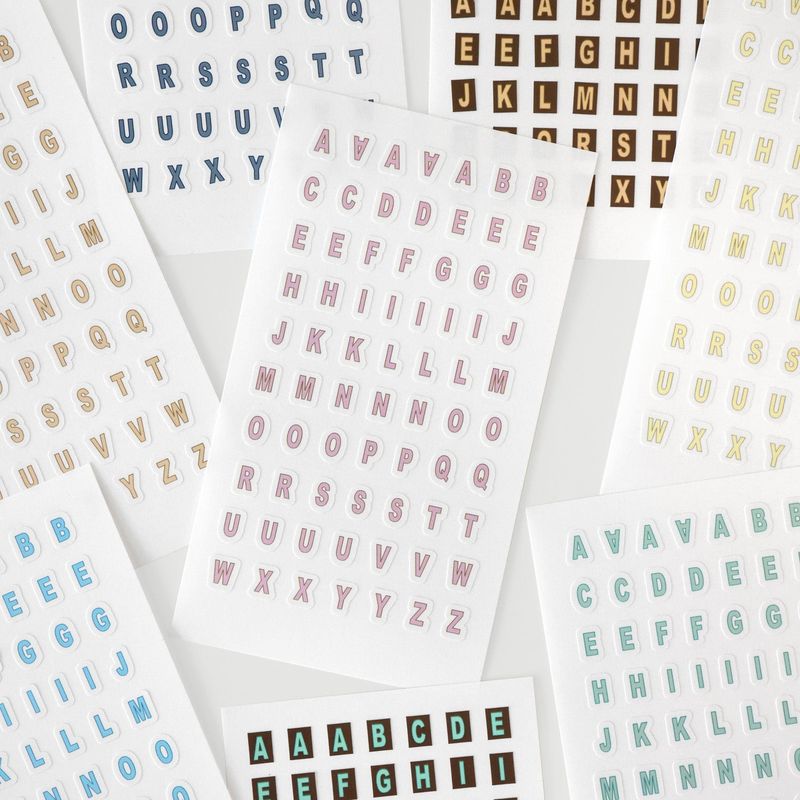 oab alphabet sticker set