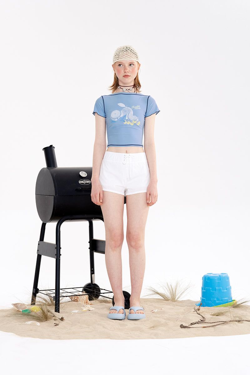 CHERRY INNERPANTS BOARDSHORTS [WHITE]