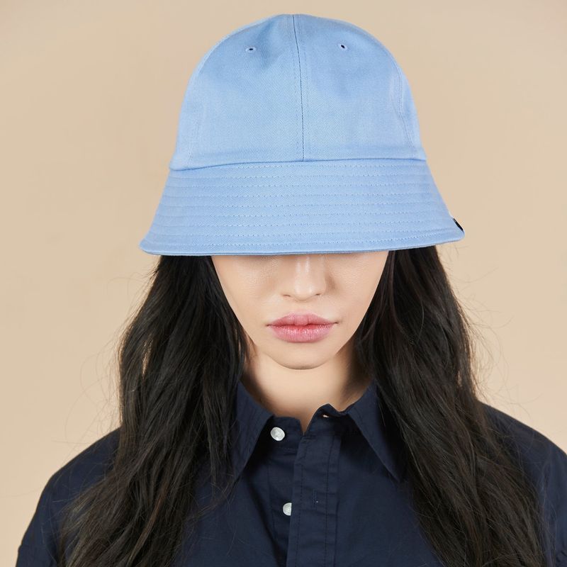 Monogram Label Round Bucket Hat Sky blue