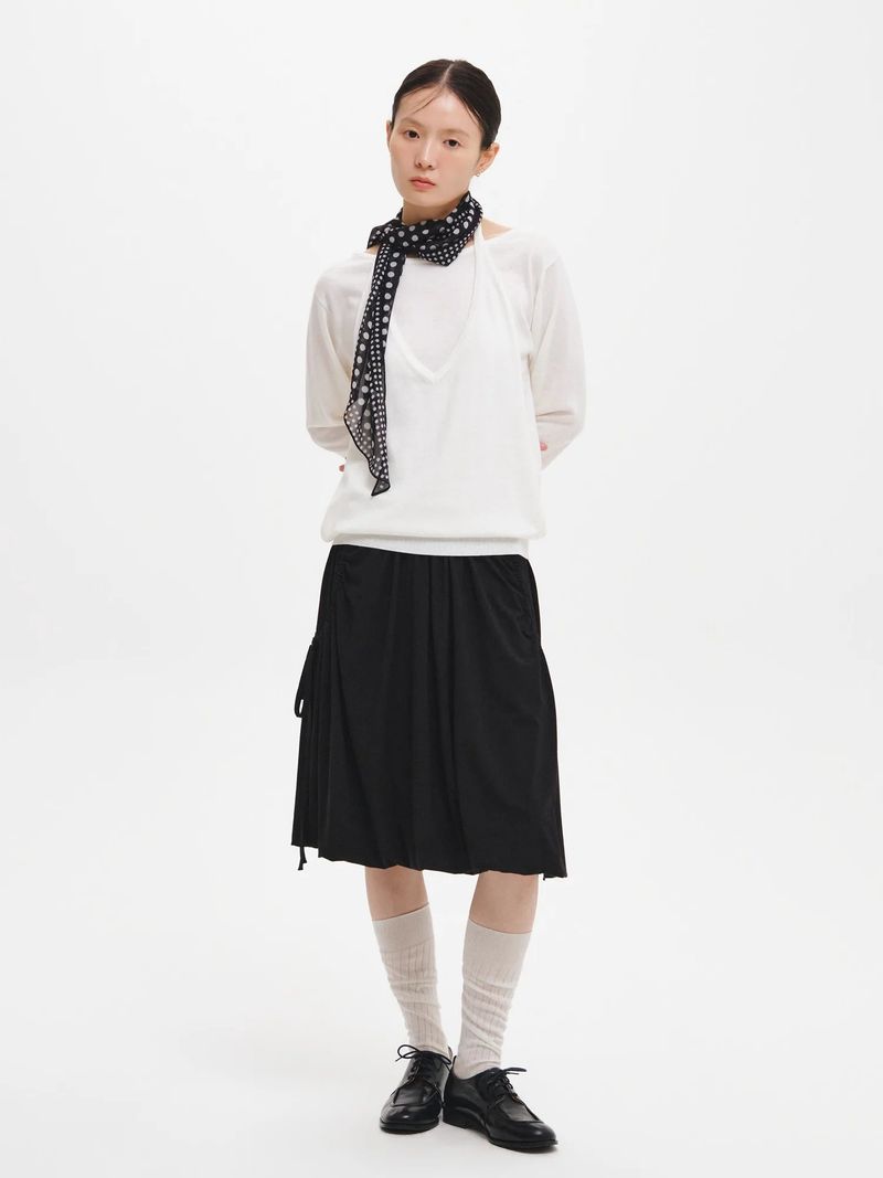 RELAXED HALTER LAYERED PULLOVER