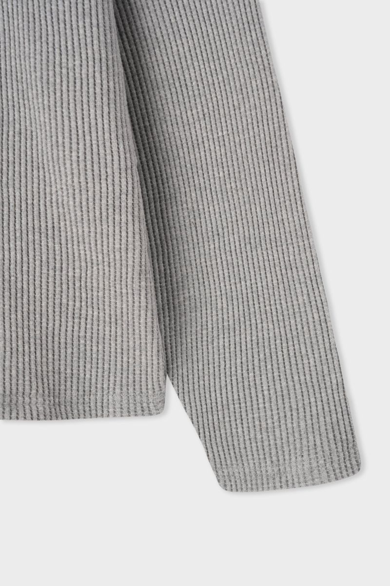 Macca waffle henley neck