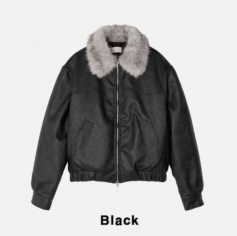 Kati Real Raccoon Fur Leather Jacket