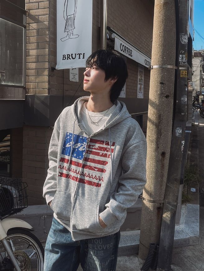 2PLAN（ツープラン）の「America Crop Hooded Zip-Up（Tops）」