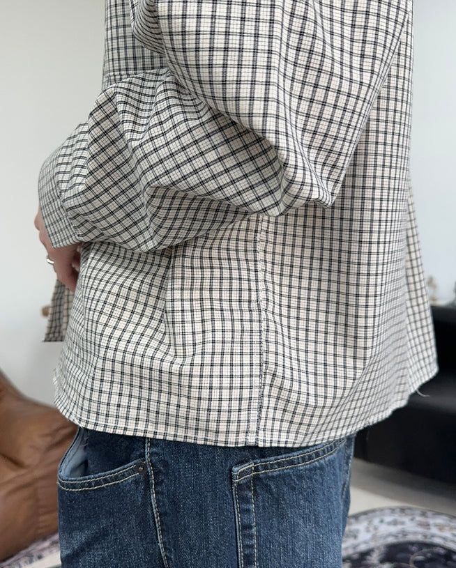 Tinead Crop Check Shirt