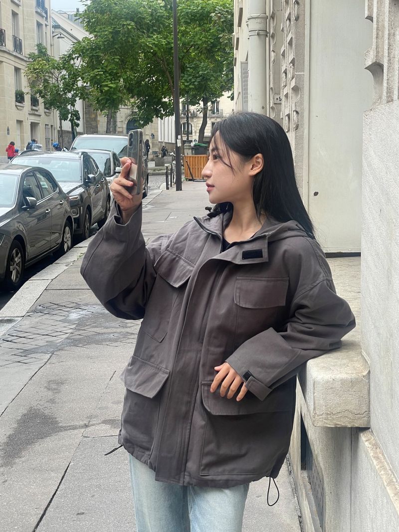 Brest pocket short jacket