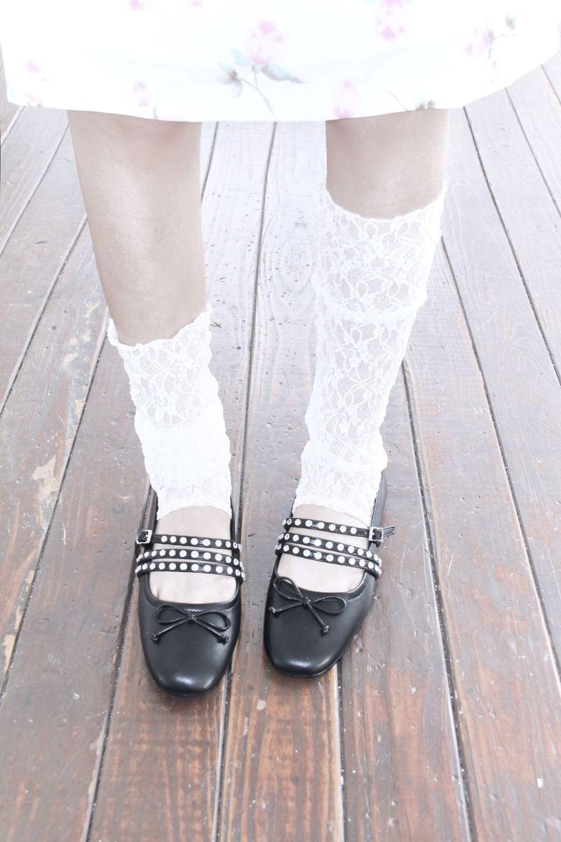 aoyu（アオユ）の「レース レッグウォーマー(2color)（ファッション小物）」
