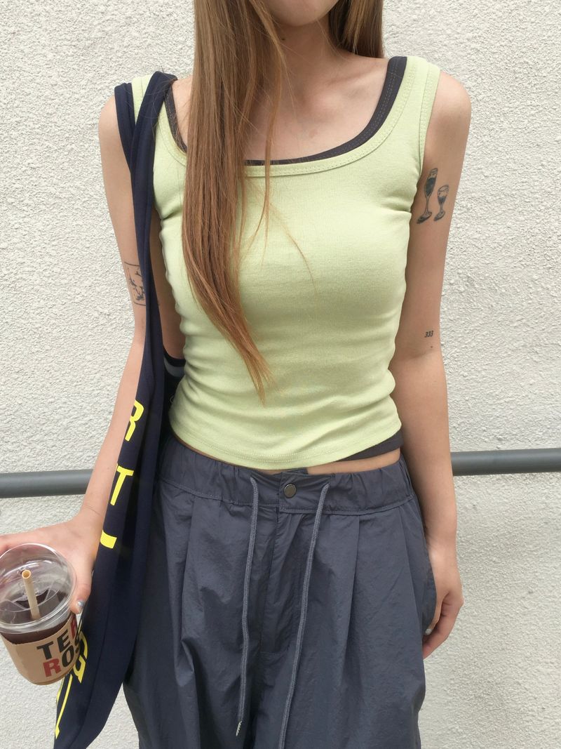 Archive Solid Matching Sleeveless Top (9c)