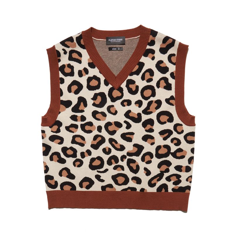 PLATEAU STUDIO（プラテウスタジオ）の「leopard cropped vest（Tops）」