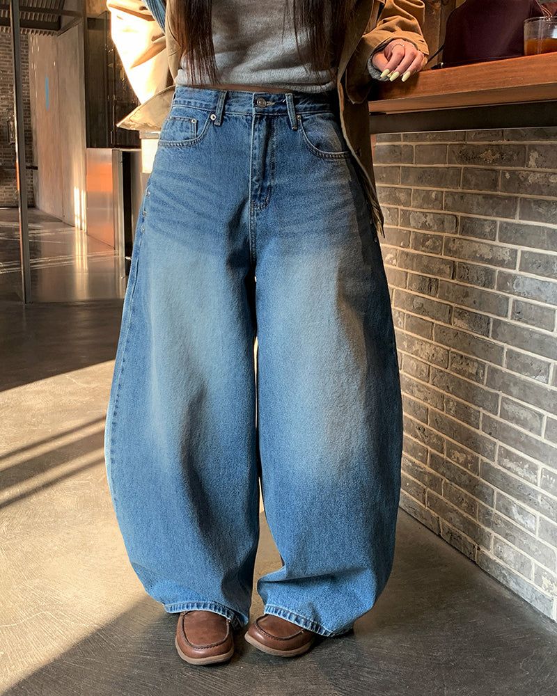 [ORIGINAL] PRESS BALLOON WIDE DENIM PANTS