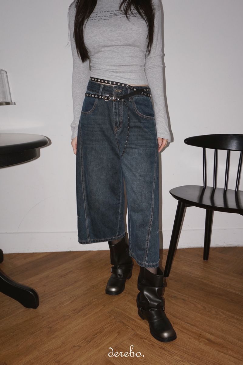 Fine Bermuda Capri Denim Pants