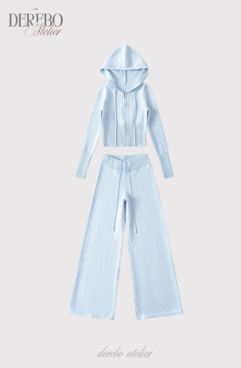 Cozy Knitwear Zip-up Training Set-up (PANTS)