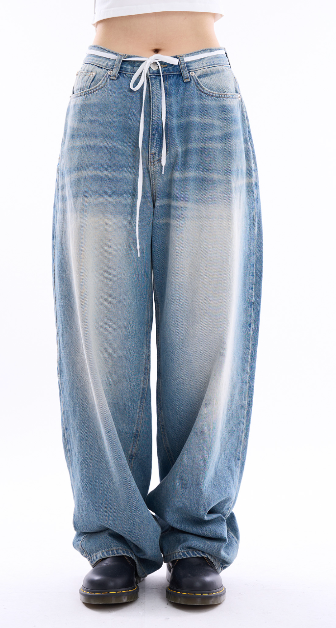 Raucohouse（ラウコハウス）の「Triangle snap wide denim pants（Pants）」