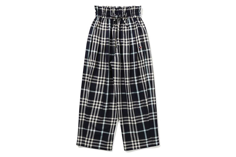 ROMANTIC CROWN(ロマンティッククラウン)の「WOMANS CROSS CHECK PANTS_NAVY(Pants)」