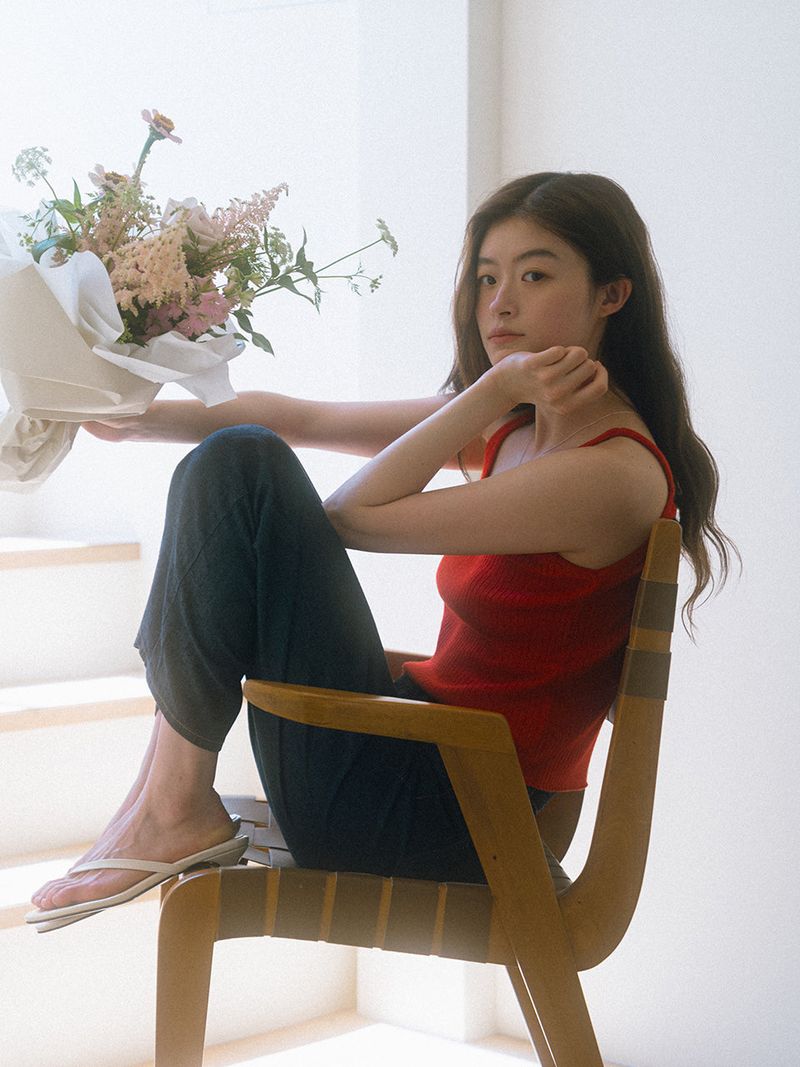 Slim Knit Sleeveless - Red