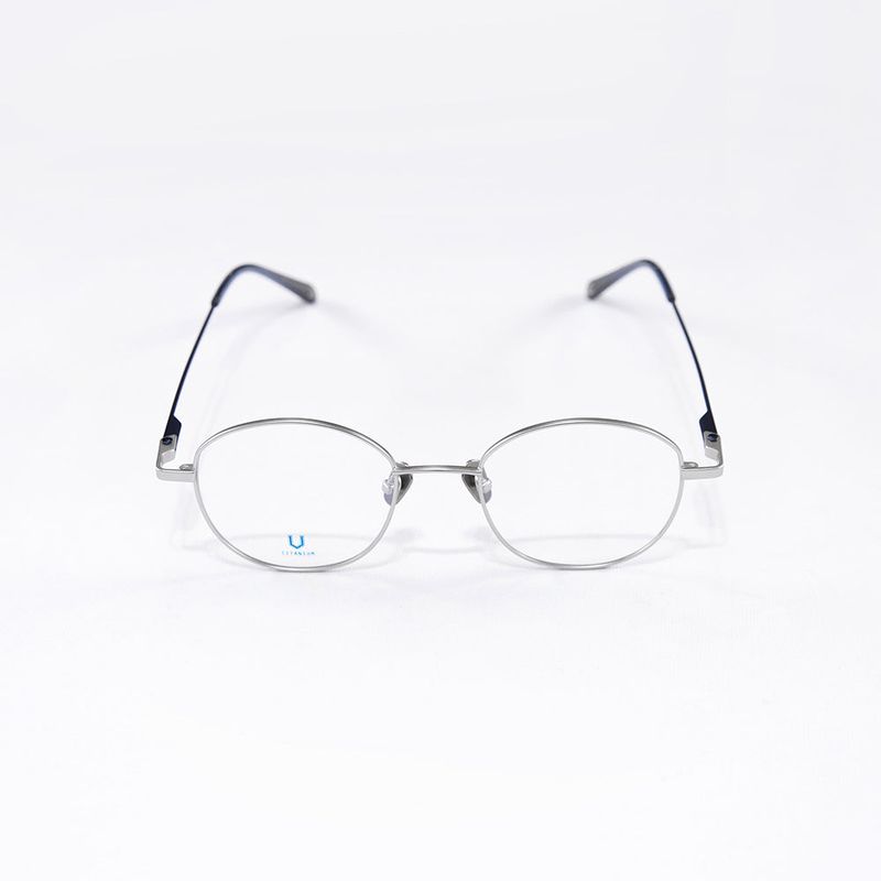 Knouun Round titanium glasses CODE. 103. B Silver