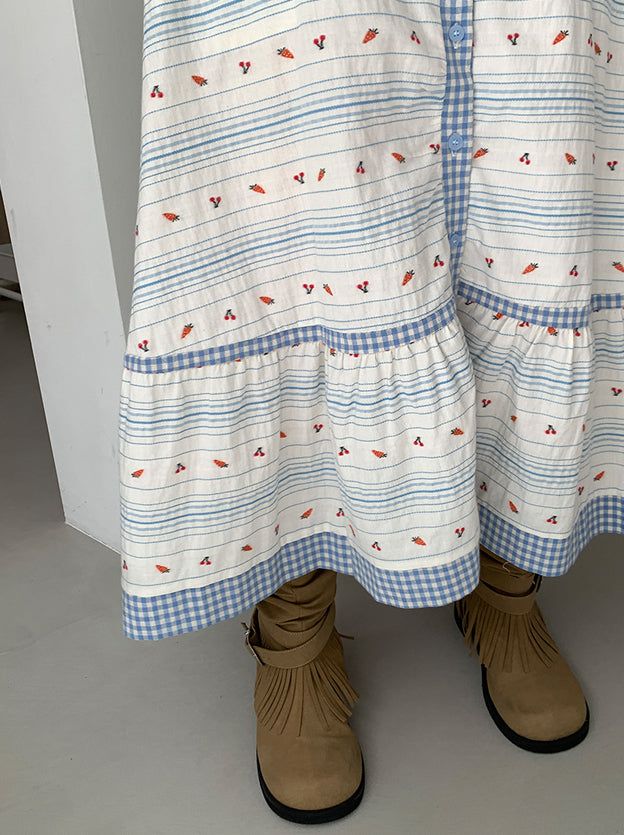 CARROT BUTTON FULL SKIRT (2C)