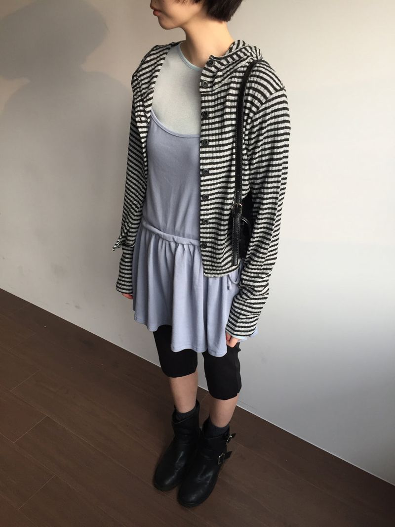 Alto high-neck hooded cardigan (2color)