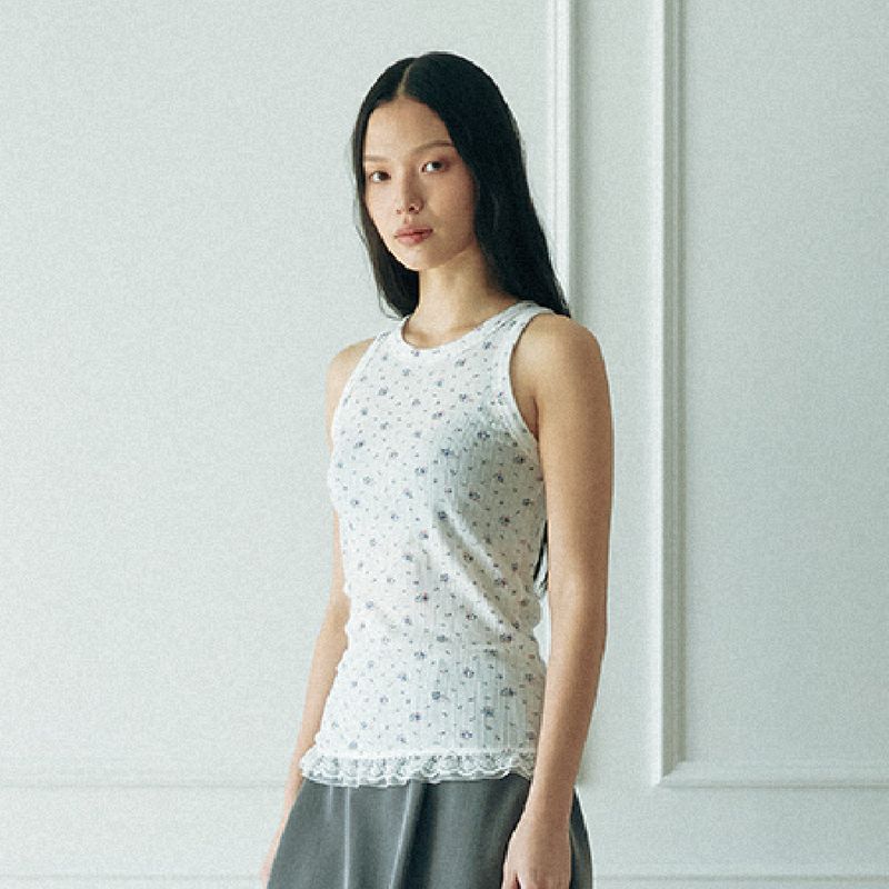 Flower Lace Holter Sleeveless (ivory)