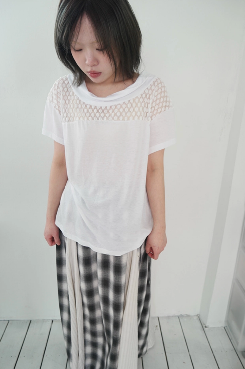 daisy check skirt (2c)