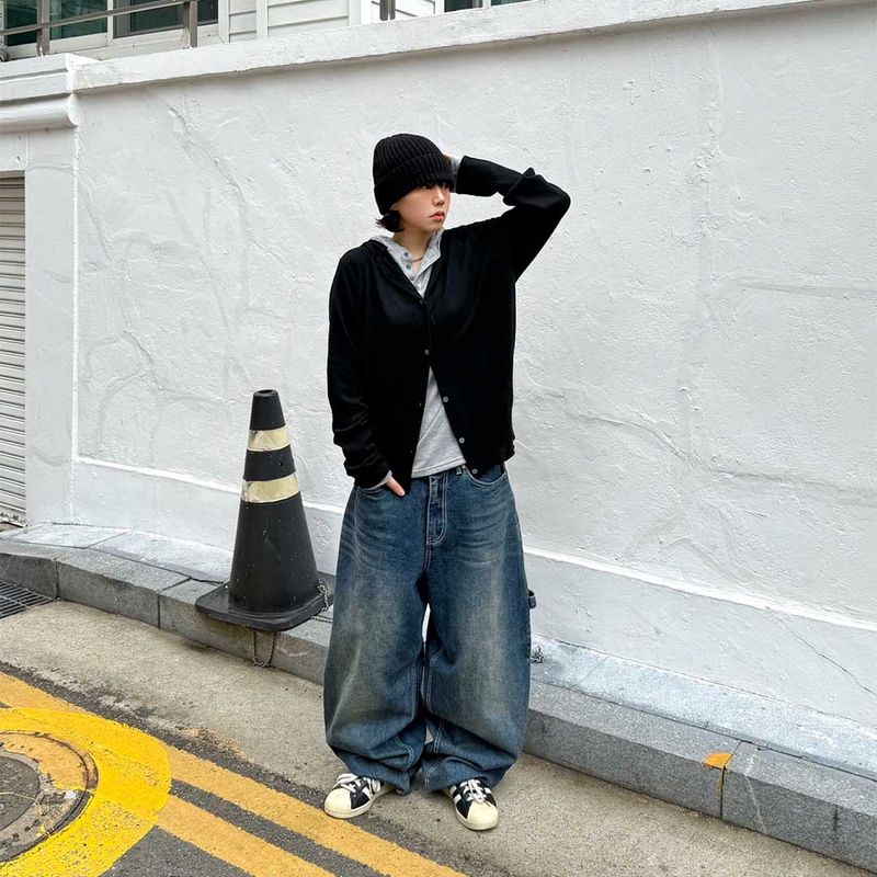 Light Knit Hooded Cardigan