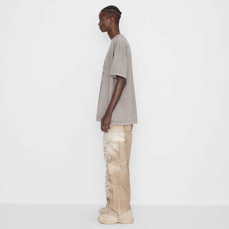 Dyeing Cargo Banding Pants Beige
