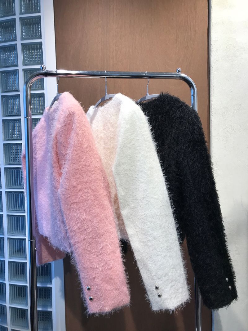 Furry round jacket