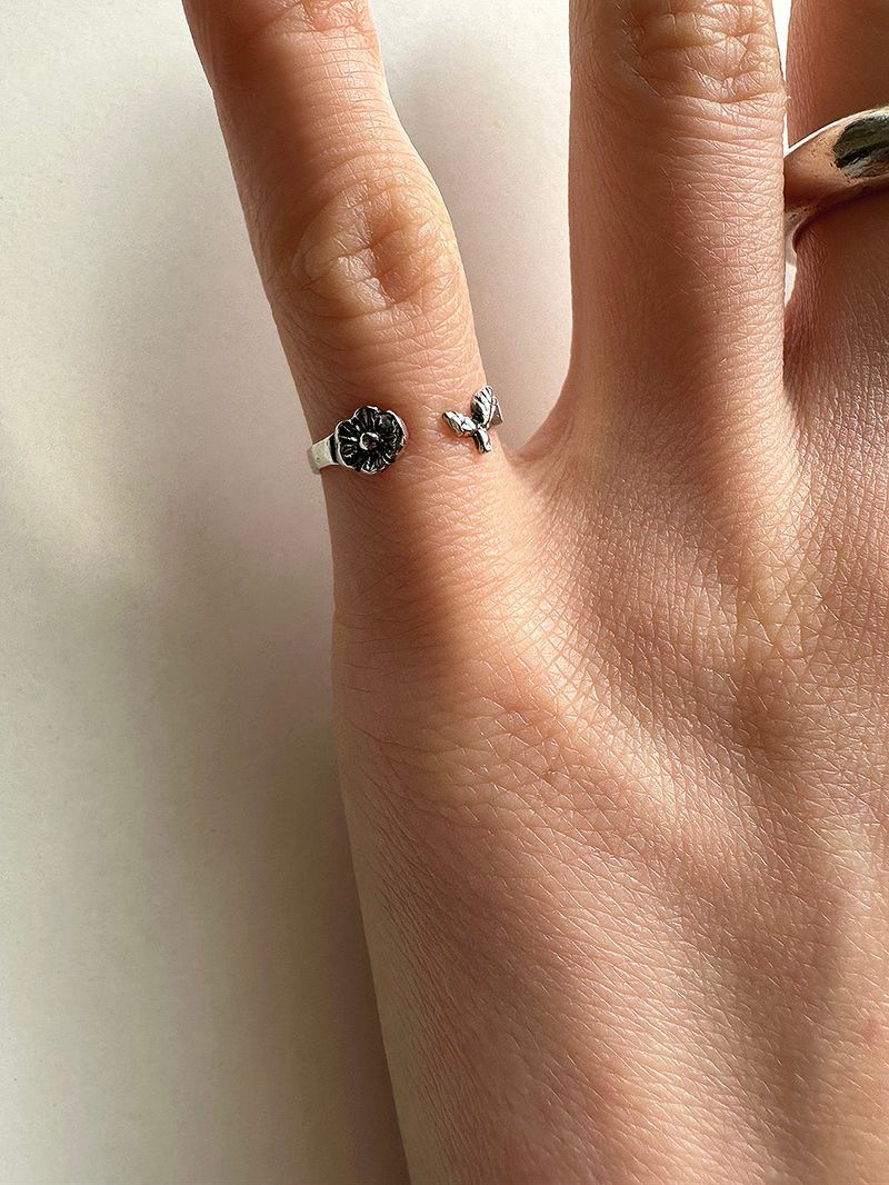 [925silver] Plant ring