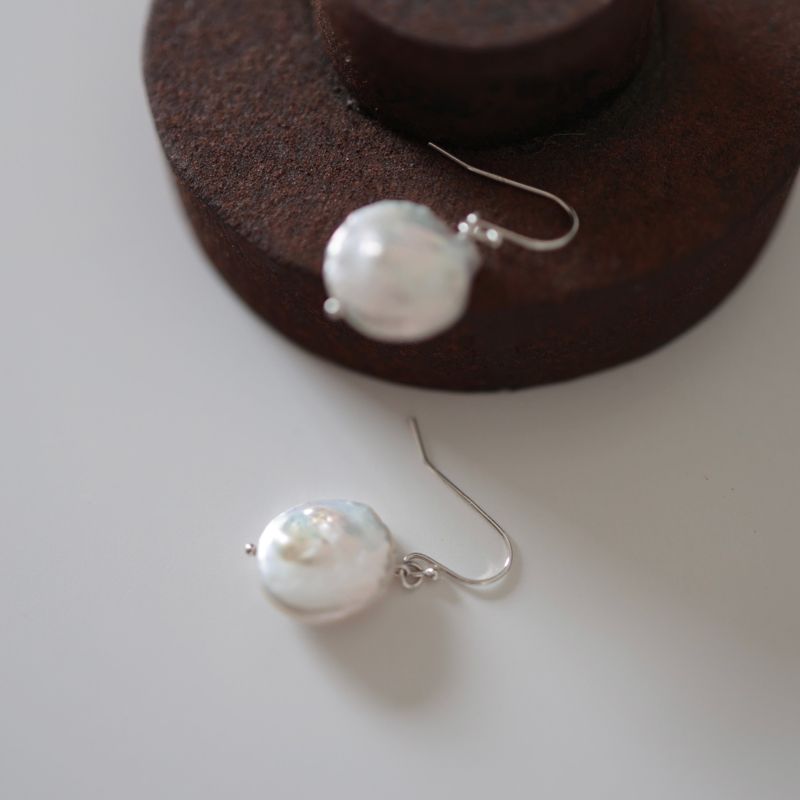 heim（ハイム）の「Big Clock Pearl Silver 925 Pierce handmade（Accessories）」