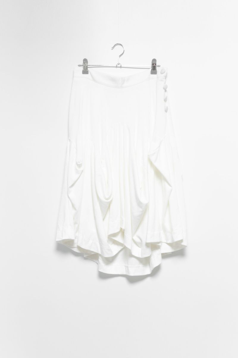 button curved flare midi skirt(3colors)
